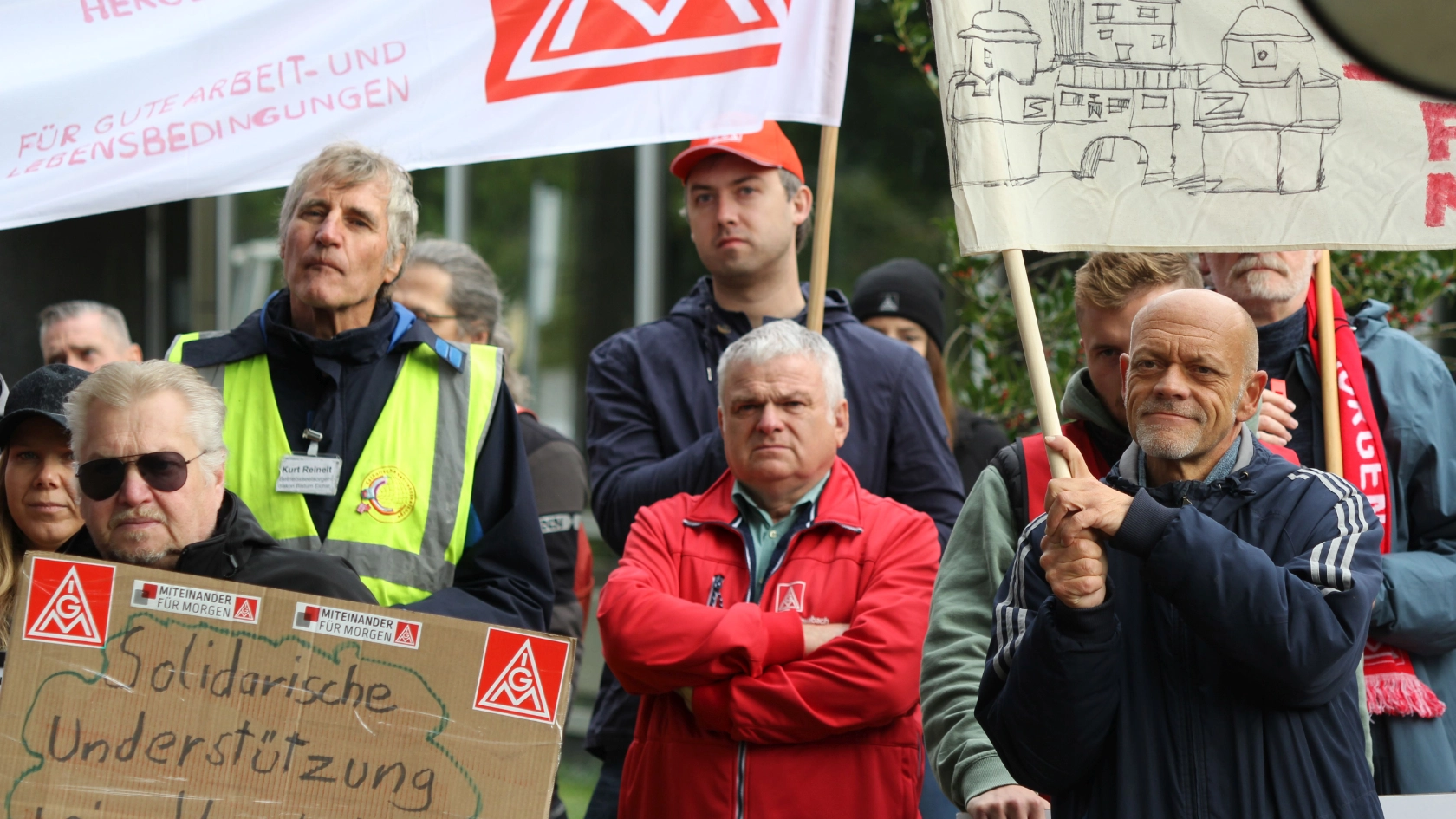 Demo in Nürnberg vor der ersten Verhandlung in der Schreib- und Zeichengeräteindustrie