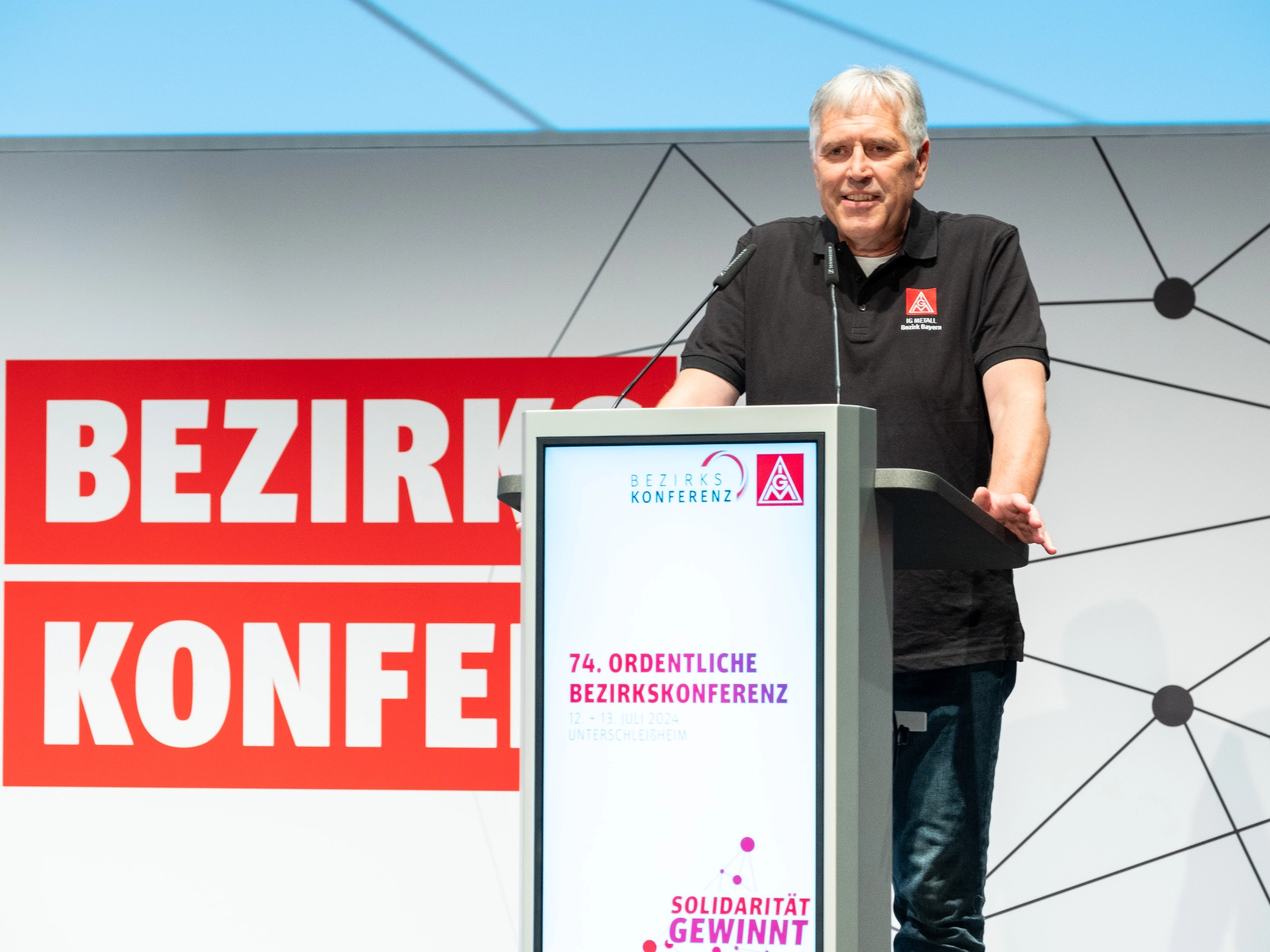 Bezirkskonferenz 2024 der IG Metall Bayern: Bezirksleiter Horst Ott