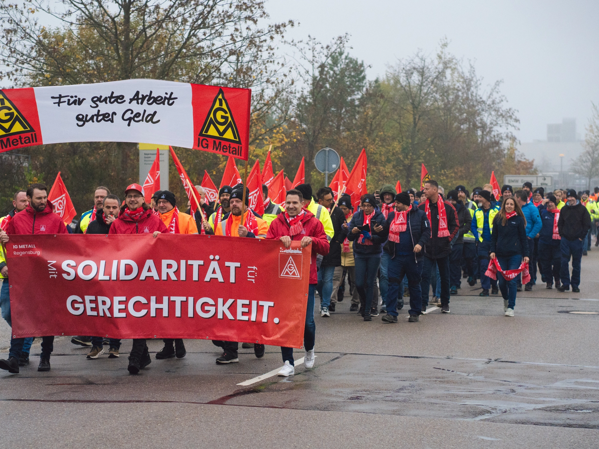 Warnstreik in Wackersdorf